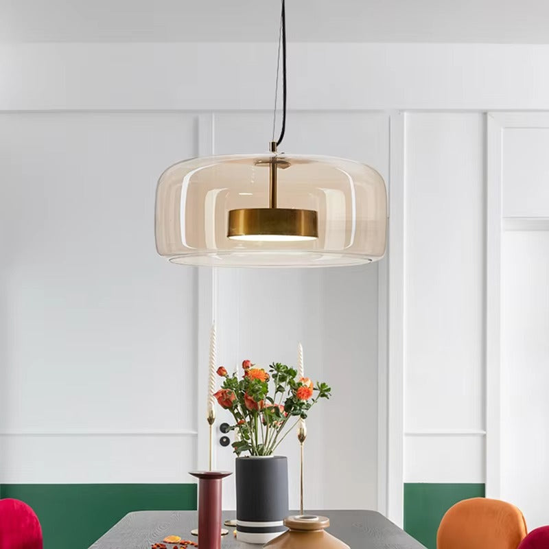 Decorative Stained Glass Pendant Lamp for Hotel/Bedroom - Vintage LED Modern Glass Lighting