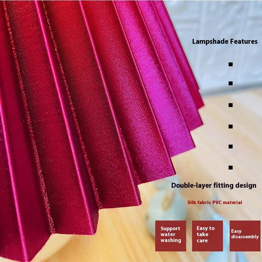 Customized Modern Fabric Shade Table Lamp for Home & Hotel Bedrooms - LED Reading & Decorative Lighting