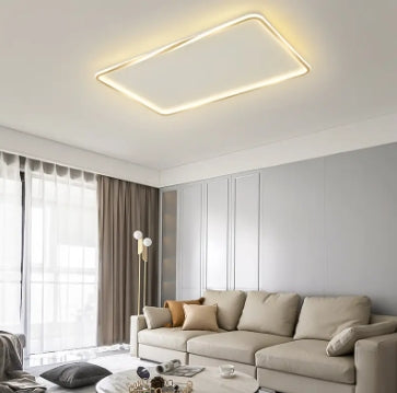 Eye Protection Minimalist Stepless Dimming Square/Rectangular Indoor Ceiling Light