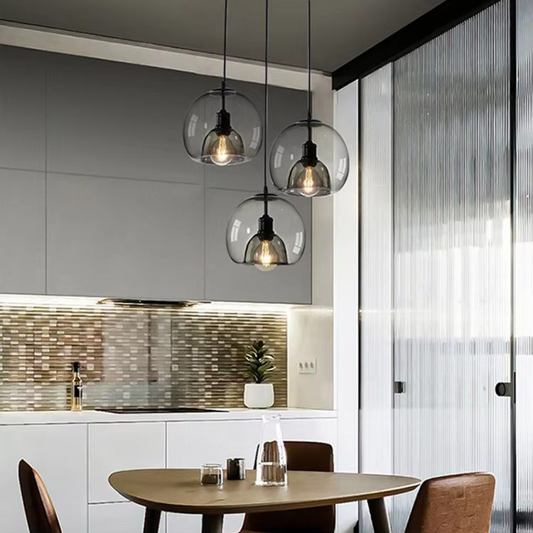 Modern Minimalist Dining Room Chandelier | Creative Glass Pendant Light for Bedroom & Bedside Home Decor