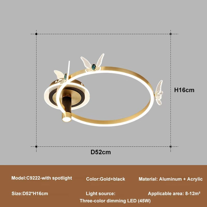 Simple Nordic LED Ceiling Lamp - Modern Decor for Bedroom & Living Room