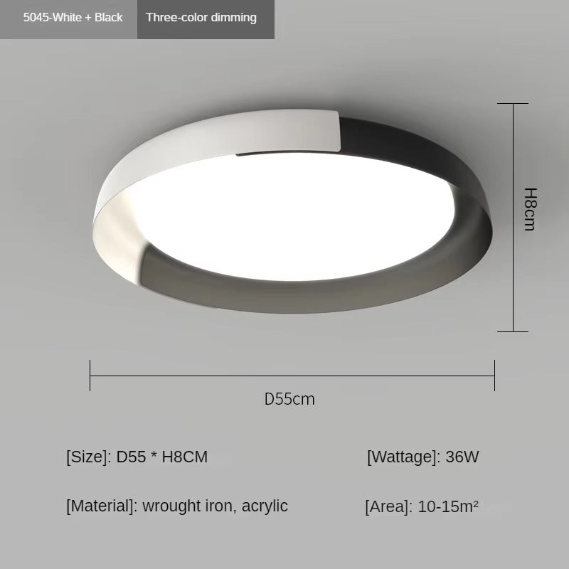 Modern Surface Mounted Round Ceiling Light for Bedroom & Living Room