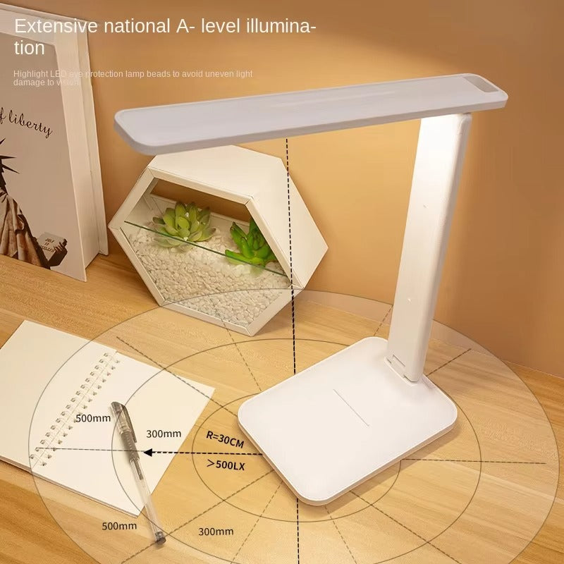 Modern Design Student Bedside Reading Lamp | Eye Protection Night Light with Charging Function | LED Lighting for Dormitory & Hotel | Gift Option