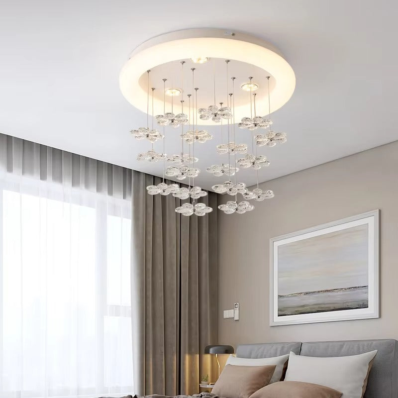 Modern Indoor Lighting | Flower Pendant LED Ceiling Lamp for Stairs, Bedroom & Dining Room