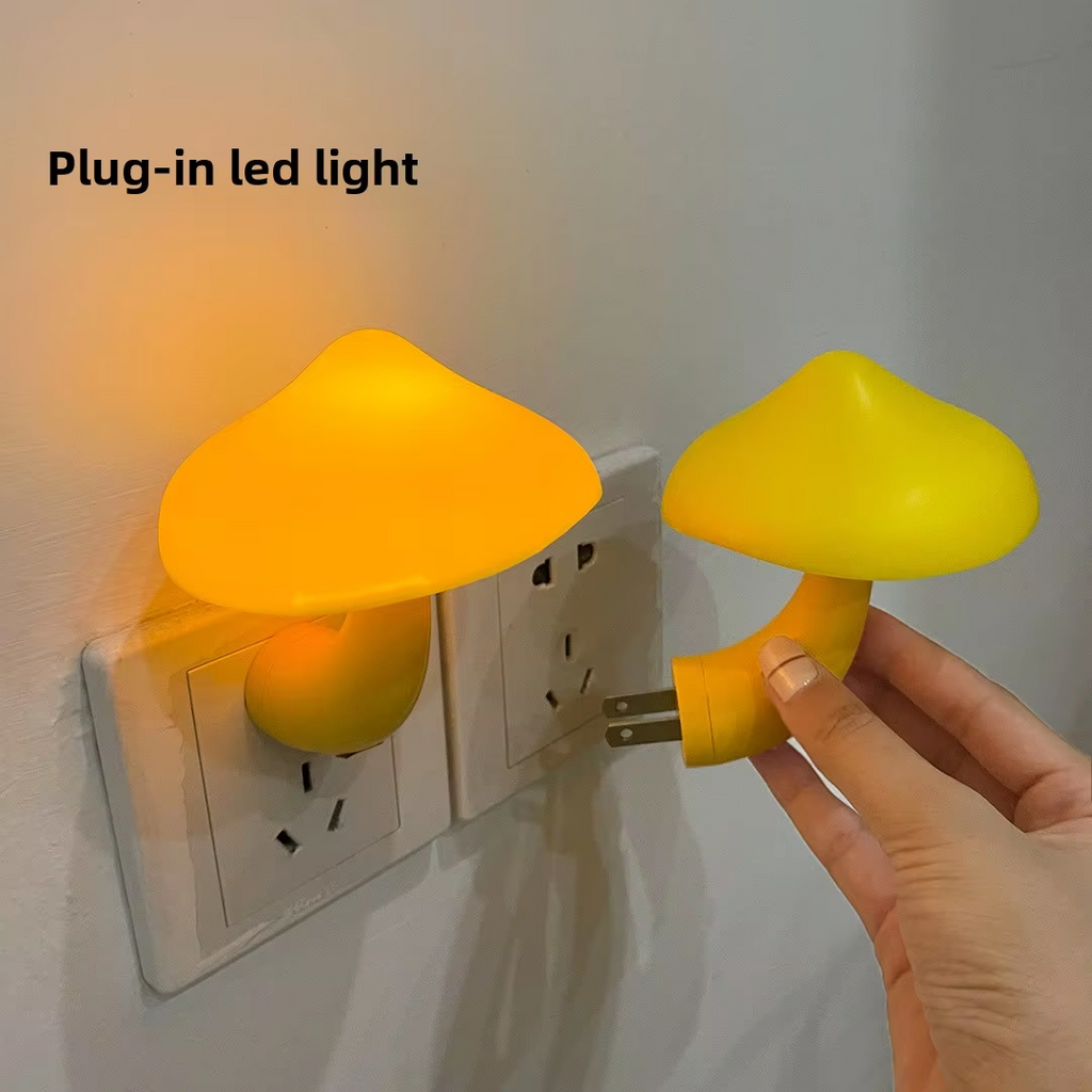 Creative Mushroom LED Bedside Night Light with Motion Sensor Ideal for Bedroom Sleep & Night Feeding | EU/US Standard Plug