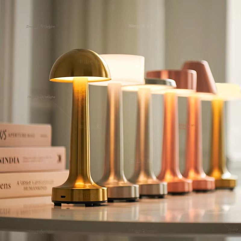 2024 Modern LED Desktop Light | Luxury Tri-Color Stepless Dimming Night Light Battery Operated | Atmosphere Lighting for Restaurant