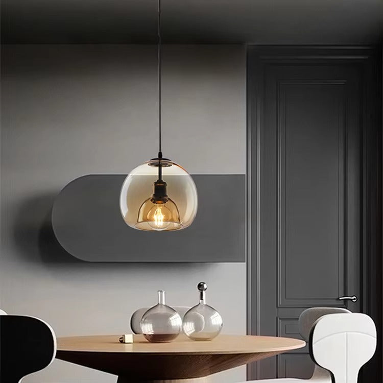 Modern Minimalist Dining Room Chandelier | Creative Glass Pendant Light for Bedroom & Bedside Home Decor