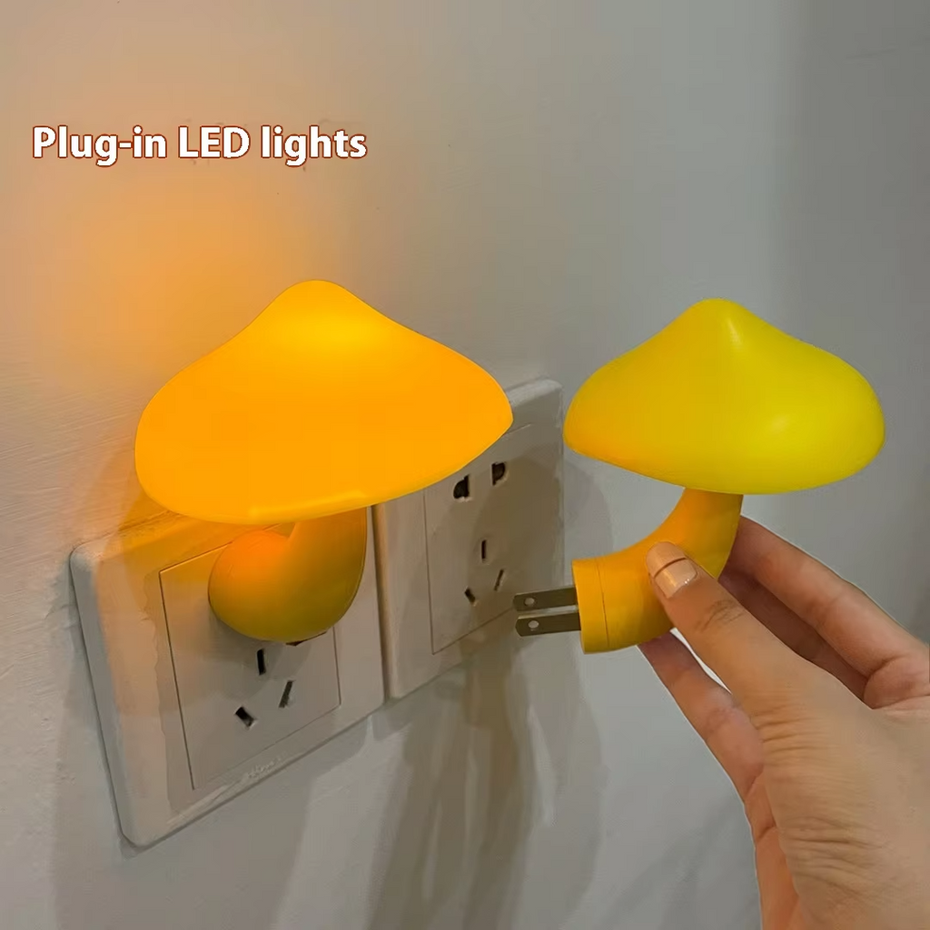Creative Mushroom LED Bedside Night Light with Motion Sensor Ideal for Bedroom Sleep & Night Feeding | EU/US Standard Plug