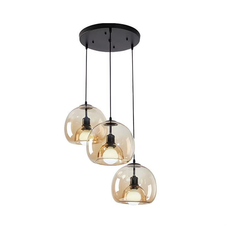 Modern Minimalist Dining Room Chandelier | Creative Glass Pendant Light for Bedroom & Bedside Home Decor