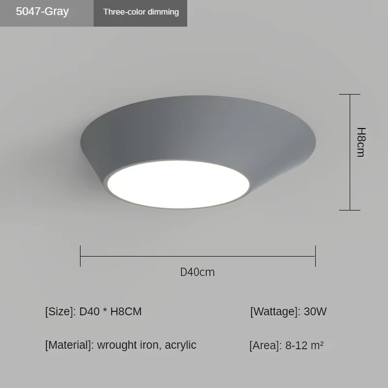 Nordic Modern Master Bedroom Lamp | Simple White Ceiling Light for Study & Bedroom