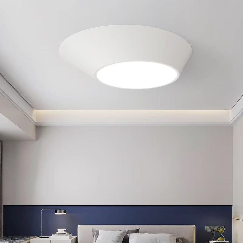 Nordic Modern Master Bedroom Lamp | Simple White Ceiling Light for Study & Bedroom