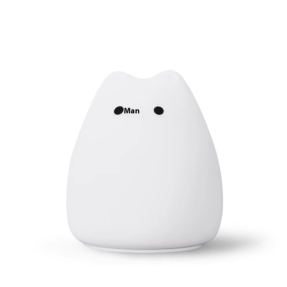 Creative Silicone Cat Night Light - Cross-Border Clap-Activated Colorful Atmosphere Mini Gift