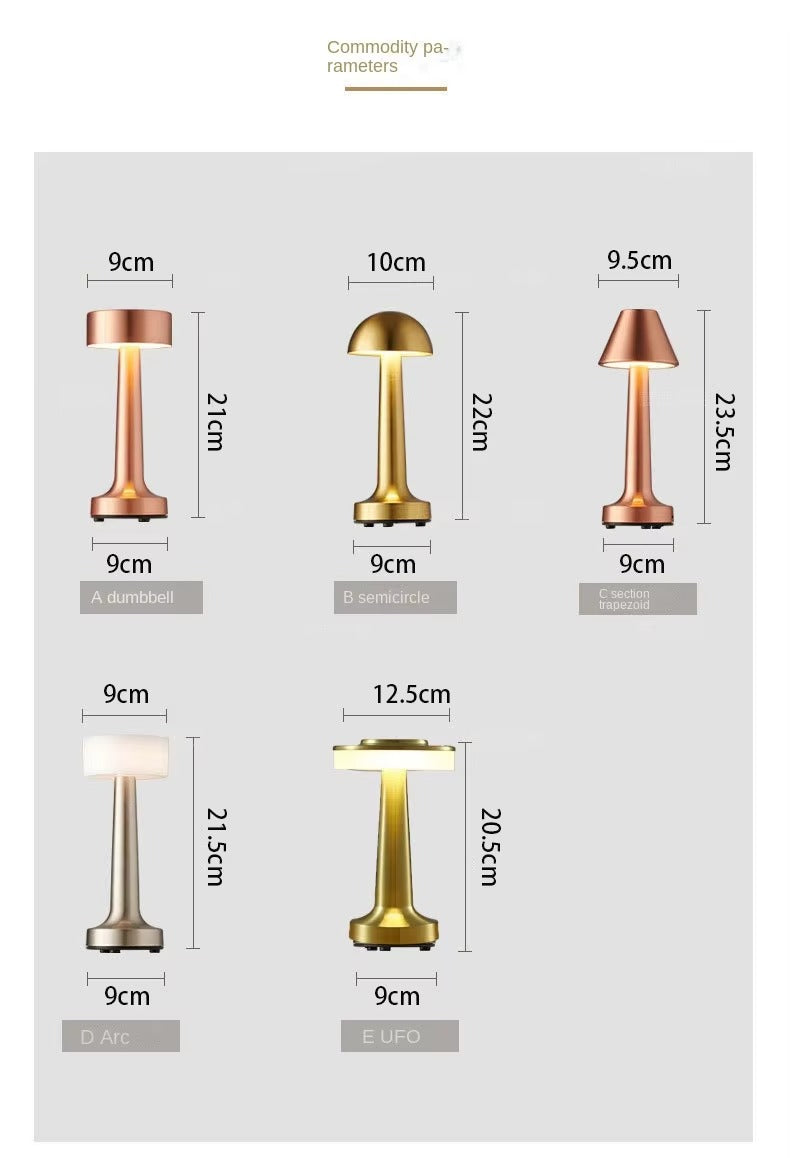 Modern Retro Bar Table Lamp - Outdoor Music Atmosphere Night Light with Charging Function