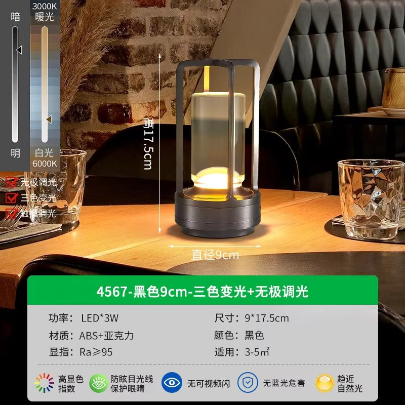 Creative Cross-Border USB Portable LED Desk Lamp - Eye-Protection Night Light with Advanced Feel for Bedroom, Bedside & Camping