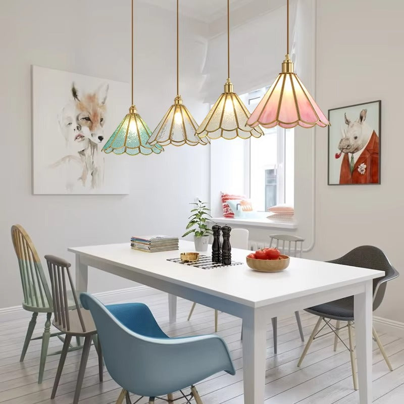 Modern Luxury Glass & Copper LED Chandelier | Pendant Lighting for Hotel & Living Room
