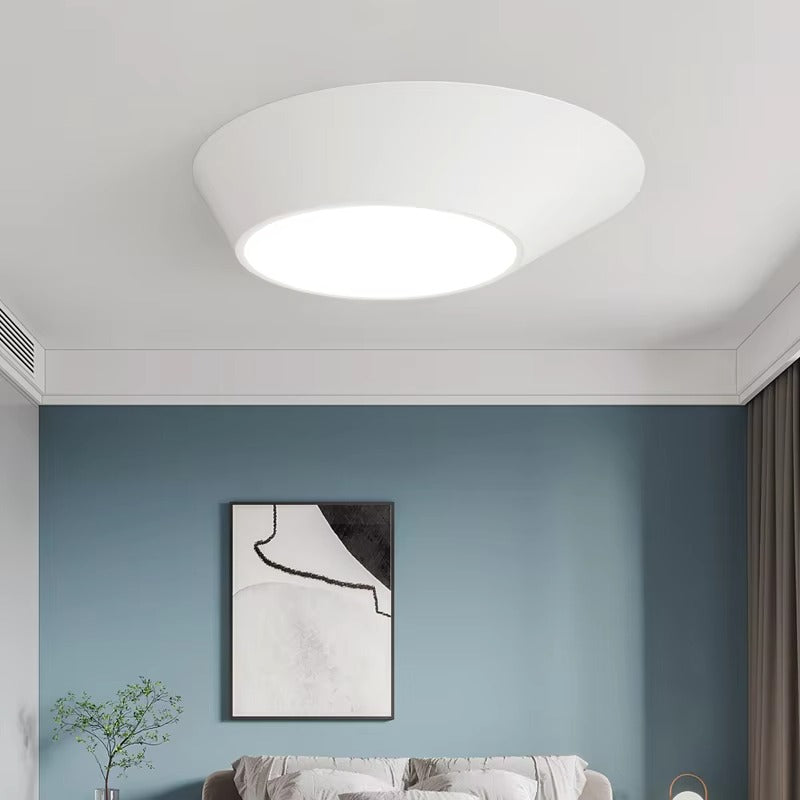 Nordic Modern Master Bedroom Lamp | Simple White Ceiling Light for Study & Bedroom