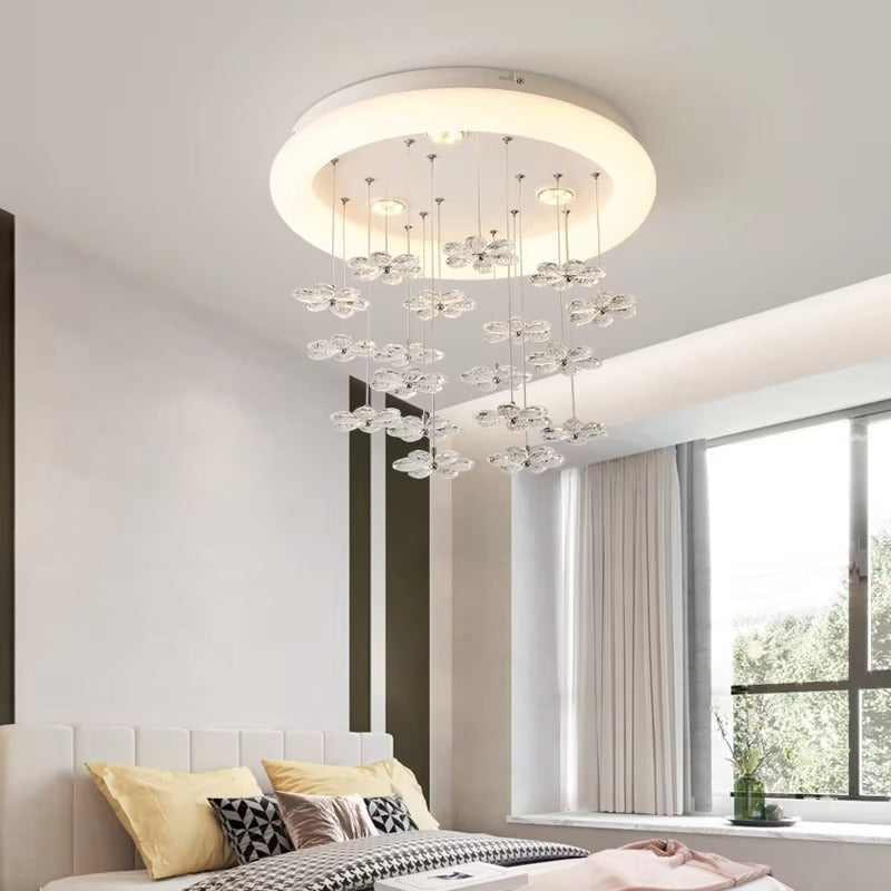 Modern Indoor Lighting | Flower Pendant LED Ceiling Lamp for Stairs, Bedroom & Dining Room