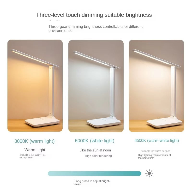 Modern Design Student Bedside Reading Lamp | Eye Protection Night Light with Charging Function | LED Lighting for Dormitory & Hotel | Gift Option