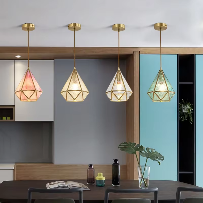 Modern Luxury Glass & Copper LED Chandelier | Pendant Lighting for Hotel & Living Room