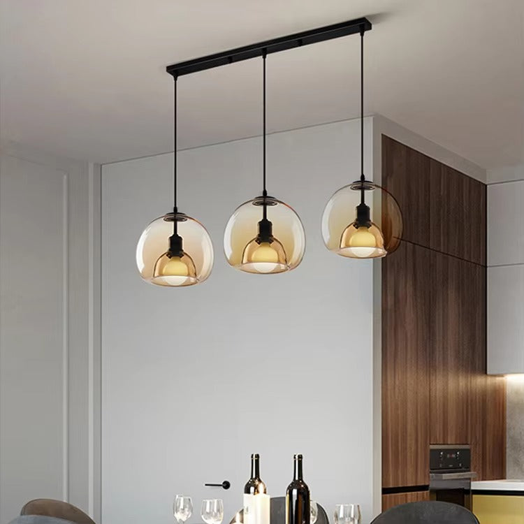 Modern Minimalist Dining Room Chandelier | Creative Glass Pendant Light for Bedroom & Bedside Home Decor