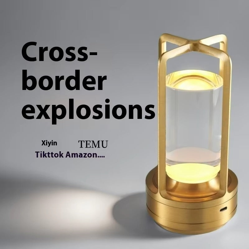 Creative Cross-Border USB Portable LED Desk Lamp - Eye-Protection Night Light with Advanced Feel for Bedroom, Bedside & Camping