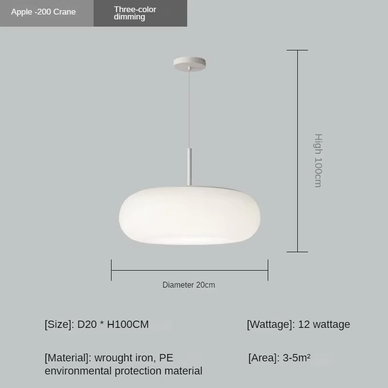 Modern Milky White LED Chandelier for Bedroom & Dining Room - Simple Hanging Lighting